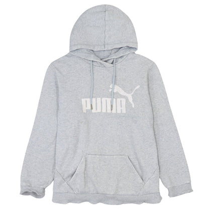 Puma Women Grey Logo Pullover Hoodie Size 18 Cotton Blend