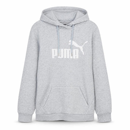 Puma Women Grey Logo Pullover Hoodie Size 18 Cotton Blend