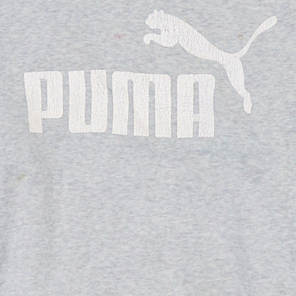 Puma Women Grey Logo Pullover Hoodie Size 18 Cotton Blend