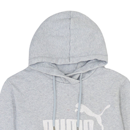 Puma Women Grey Logo Pullover Hoodie Size 18 Cotton Blend