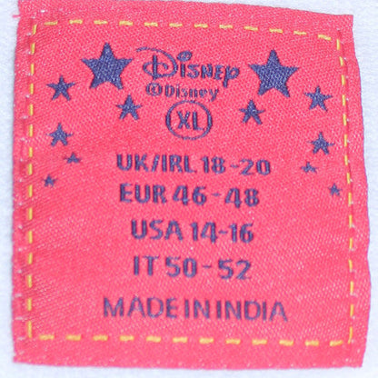 Disney Womens White Red Mickey Mouse Hoodie XL Raglan Pullover