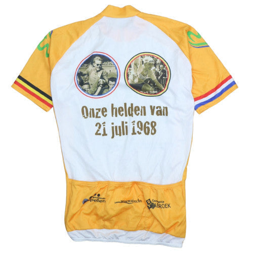 Bioracer Men's White Cycling Jersey M Short Sleeve 1/4 Zip Quick Dry
