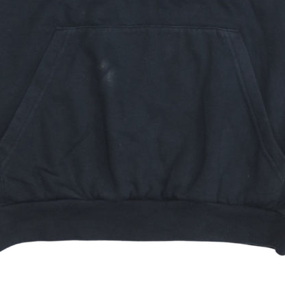 Adidas Boys Black Pullover Hoodie L 13-14 Years Cotton Blend Logo Sportswear
