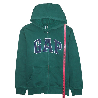 GAP Mens Green Full Zip Hoodie Small Logo Sweatshirt