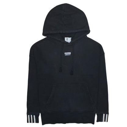 Adidas Womens Black Pullover Hoodie XS Hooded Cotton Casual Sweatshirt