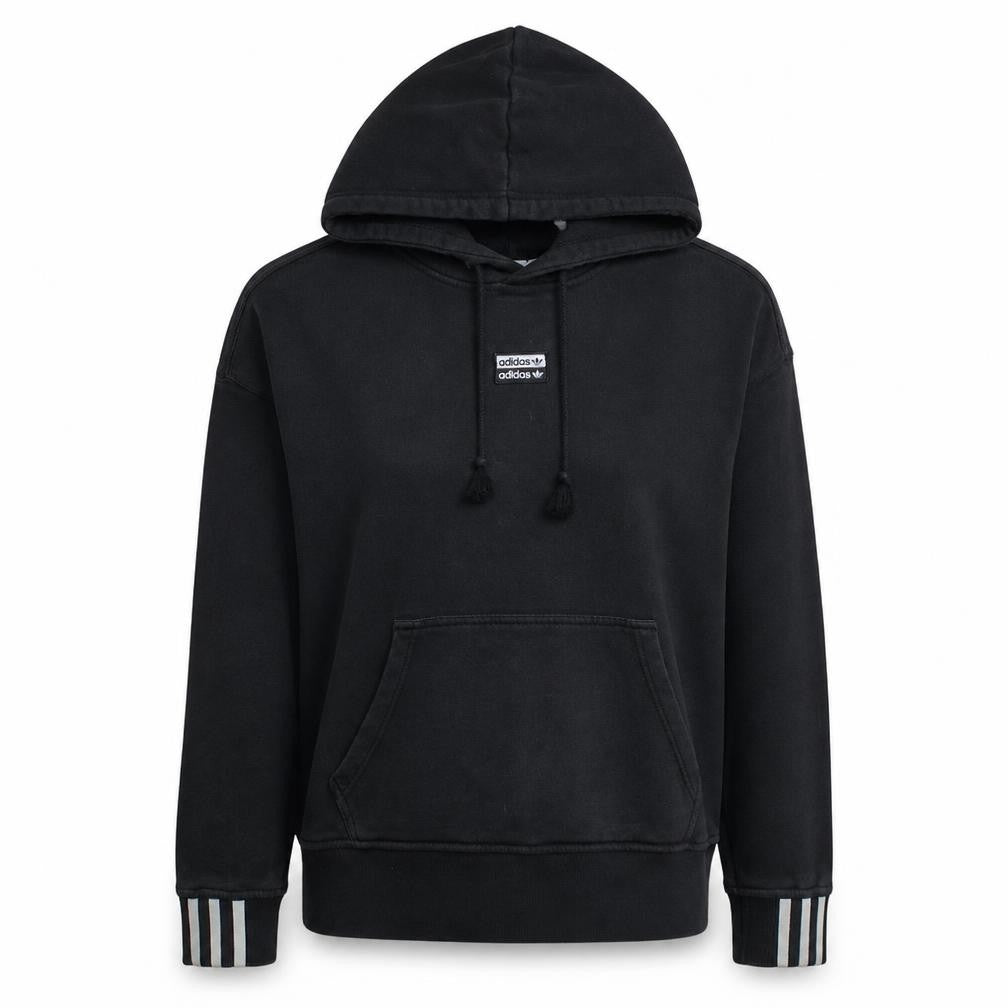 Adidas Womens Black Pullover Hoodie XS Hooded Cotton Casual Sweatshirt