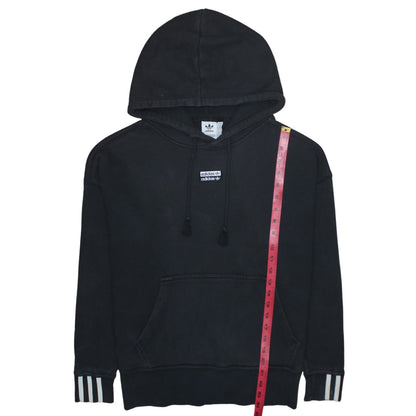 Adidas Womens Black Pullover Hoodie XS Hooded Cotton Casual Sweatshirt