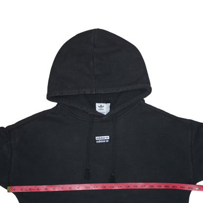Adidas Womens Black Pullover Hoodie XS Hooded Cotton Casual Sweatshirt