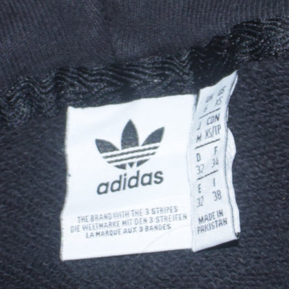 Adidas Womens Black Pullover Hoodie XS Hooded Cotton Casual Sweatshirt