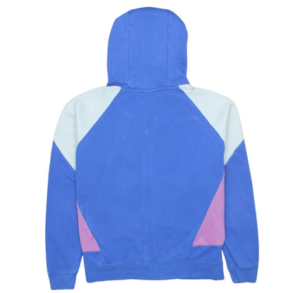 Nike Womens Blue Full Zip Hoodie XS Colourblock Cotton Blend