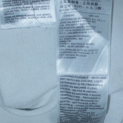 Levi's Womens White XS Pullover Hoodie with Logo Embroidery
