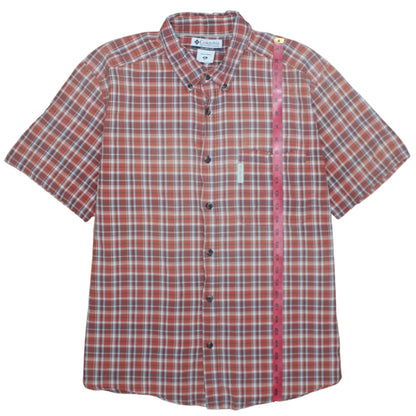 Columbia Men's Red Check Short Sleeve Button-Up Outdoor Shirt XL