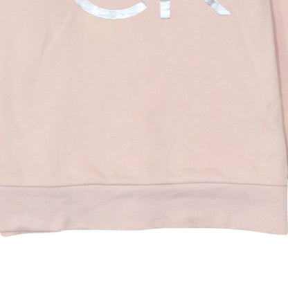 Calvin Klein Jeans Womens Pink Logo Crew Neck Sweatshirt Size M