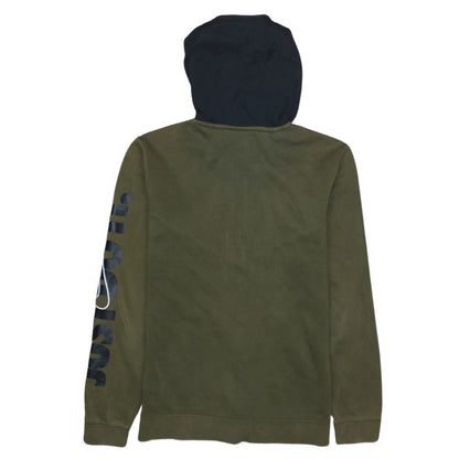 Nike Men's Green Black Full Zip Hoodie S Regular Fleece Sportswear