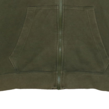 Nike Men's Green Black Full Zip Hoodie S Regular Fleece Sportswear