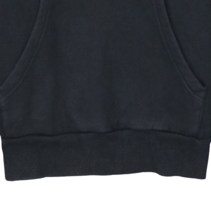 Adidas Womens Black Hooded Pullover Hoodie Size 12 Classic Logo Sweatshirt