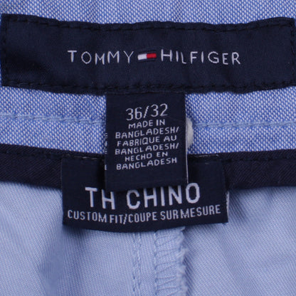 Tommy Hilfiger Men's Blue Chino Trousers Size 36/32 Regular Fit