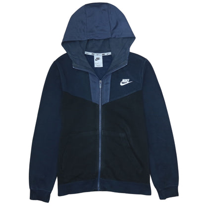 Nike Boys Blue Full Zip Hoodie Size L 147-158cm Cotton Blend