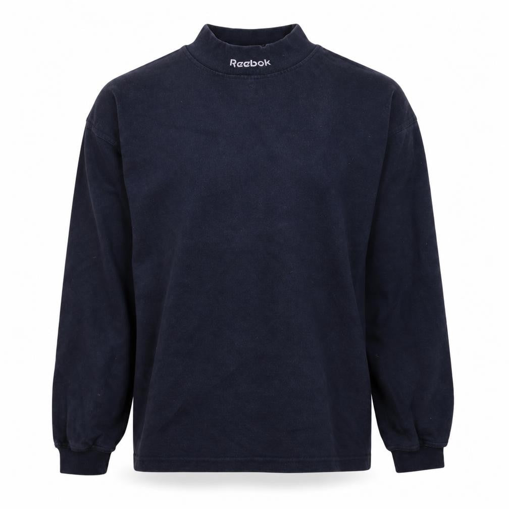 Reebok Men's Blue XS Pullover Sweatshirt Mock Neck Sportswear