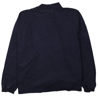 Reebok Men's Blue XS Pullover Sweatshirt Mock Neck Sportswear