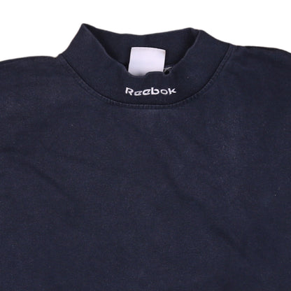 Reebok Men's Blue XS Pullover Sweatshirt Mock Neck Sportswear