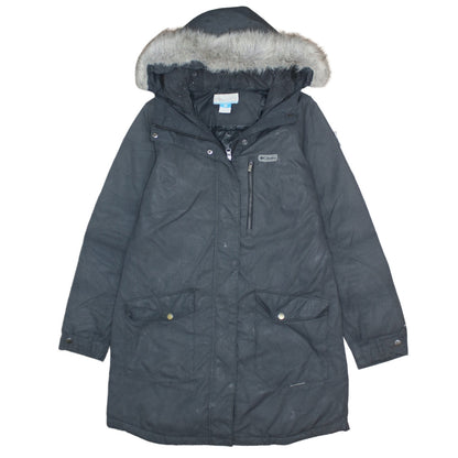 Columbia Women's Black Faux Fur Hooded Waterproof Parka Coat Size S