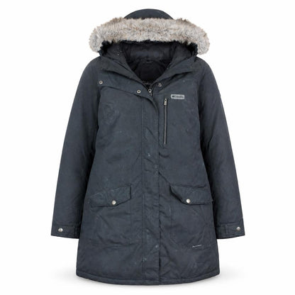 Columbia Women's Black Faux Fur Hooded Waterproof Parka Coat Size S