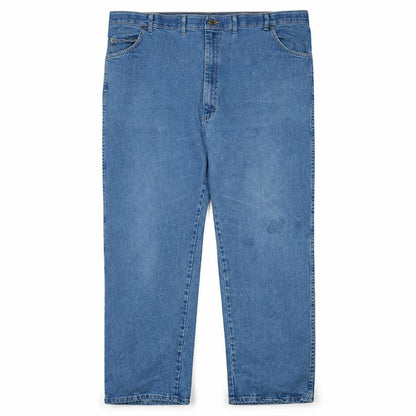 Wrangler Men's Blue 38x32 Regular Fit Straight Denim Jeans