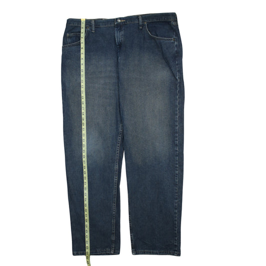 Wrangler Men's Blue Relaxed Fit Straight Jeans 42x32 Denim