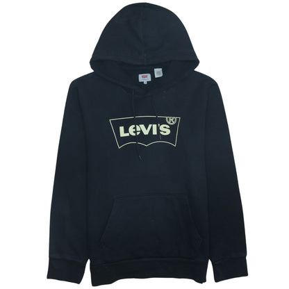 Levi's Men's Black Logo Pullover Hoodie Size M Classic Fleece