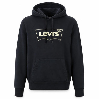 Levi's Men's Black Logo Pullover Hoodie Size M Classic Fleece