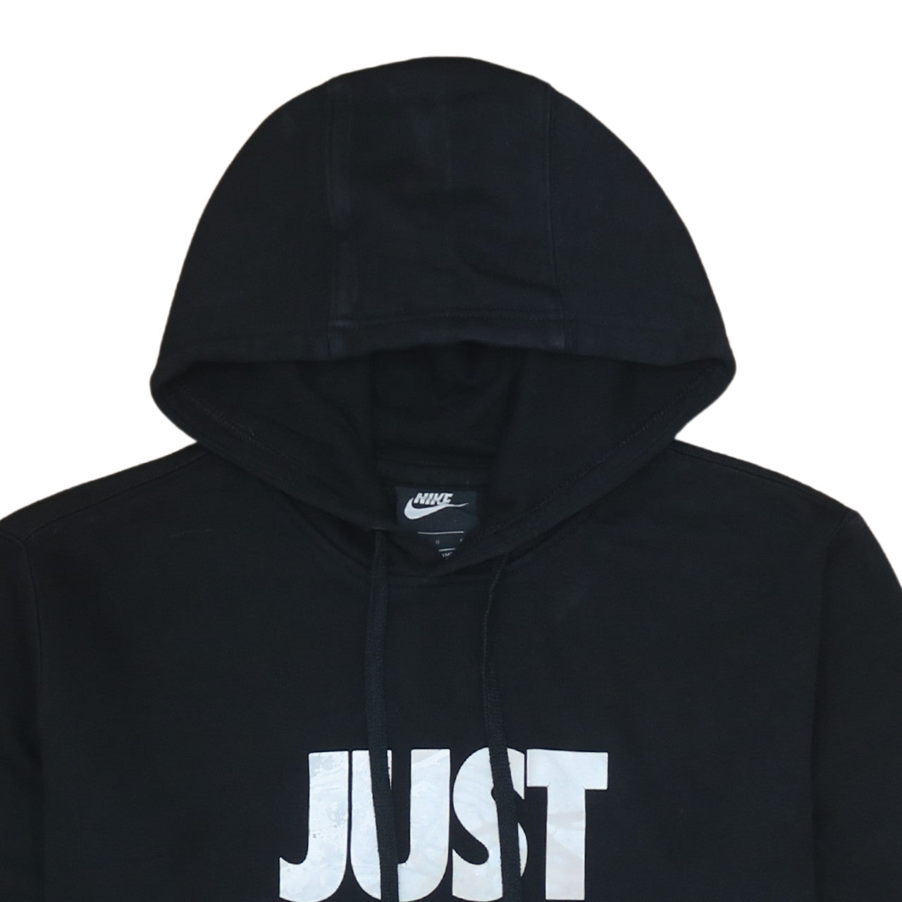 Nike Men's Black Pullover Hoodie L Just Do It Graphic Print