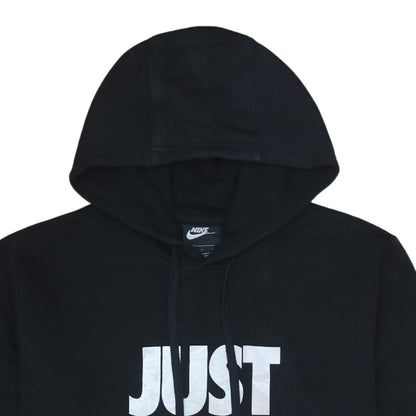 Nike Men's Black Pullover Hoodie L Just Do It Graphic Print