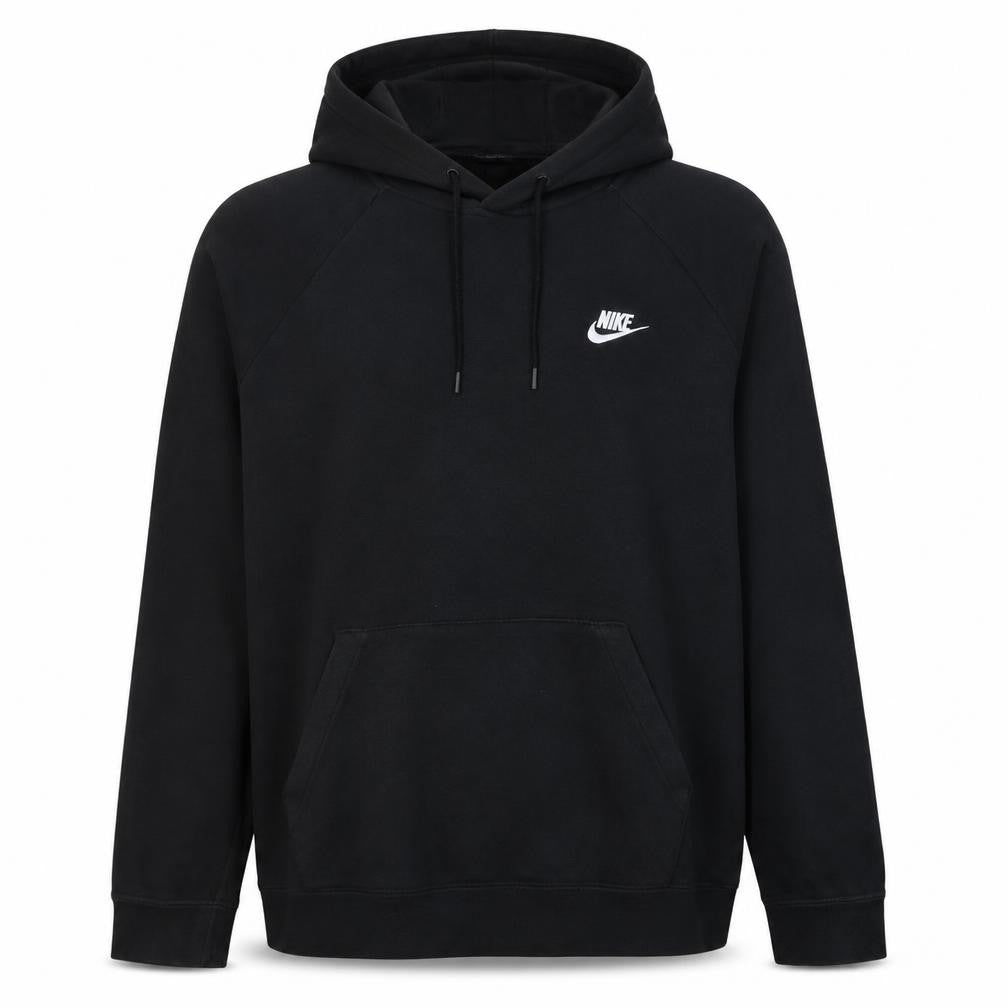Nike Men's Black Pullover Hoodie L Logo Fleece Sweatshirt