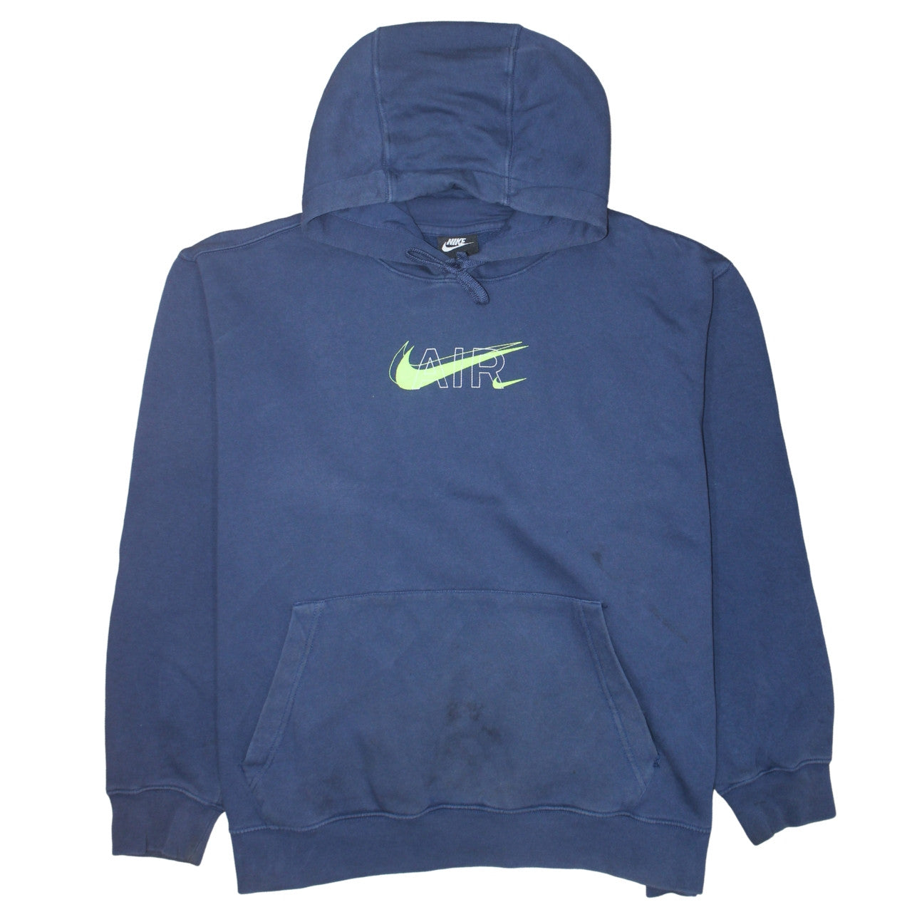 Nike Men Blue 2XL Pullover Hoodie AIR Logo Sports Sweatshirt