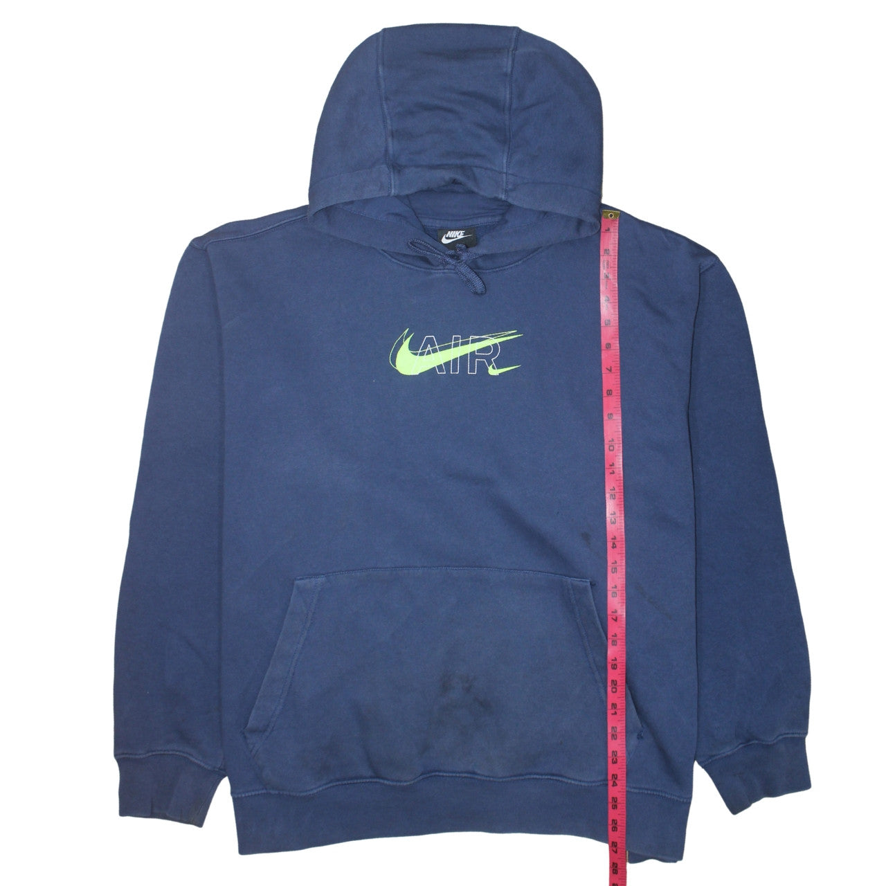 Nike Men Blue 2XL Pullover Hoodie AIR Logo Sports Sweatshirt