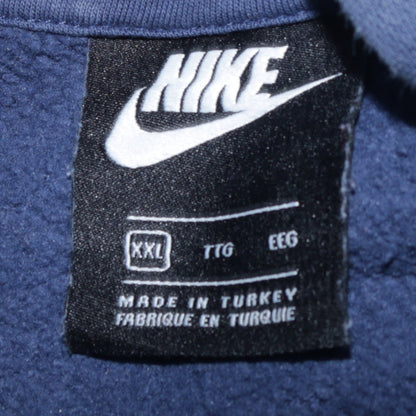 Nike Men Blue 2XL Pullover Hoodie AIR Logo Sports Sweatshirt