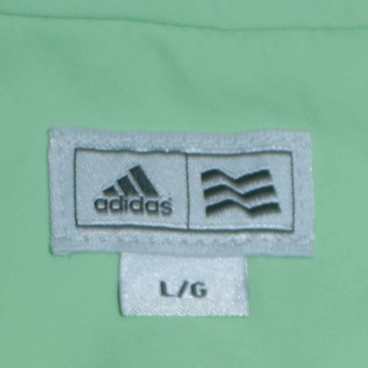 Adidas Mens Green Full Zip Windbreaker Jacket L Lightweight