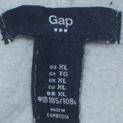 GAP Mens Grey XL Pullover Hoodie Fleece Logo Sweatshirt