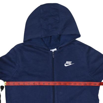 Nike Boys Navy Blue Full Zip Hoodie XL 158-170cm Hooded Sweatshirt