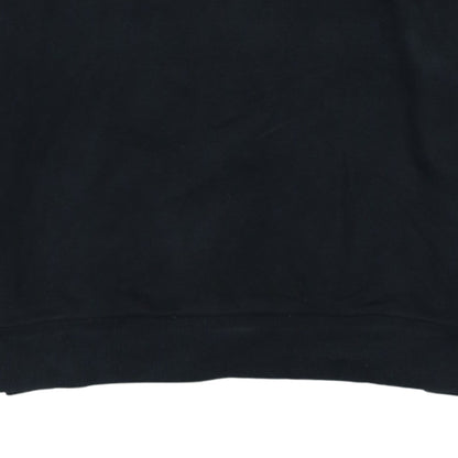 Napapijri Boys Black Hooded Pullover Hoodie Size 16 (170cm) Cotton Blend