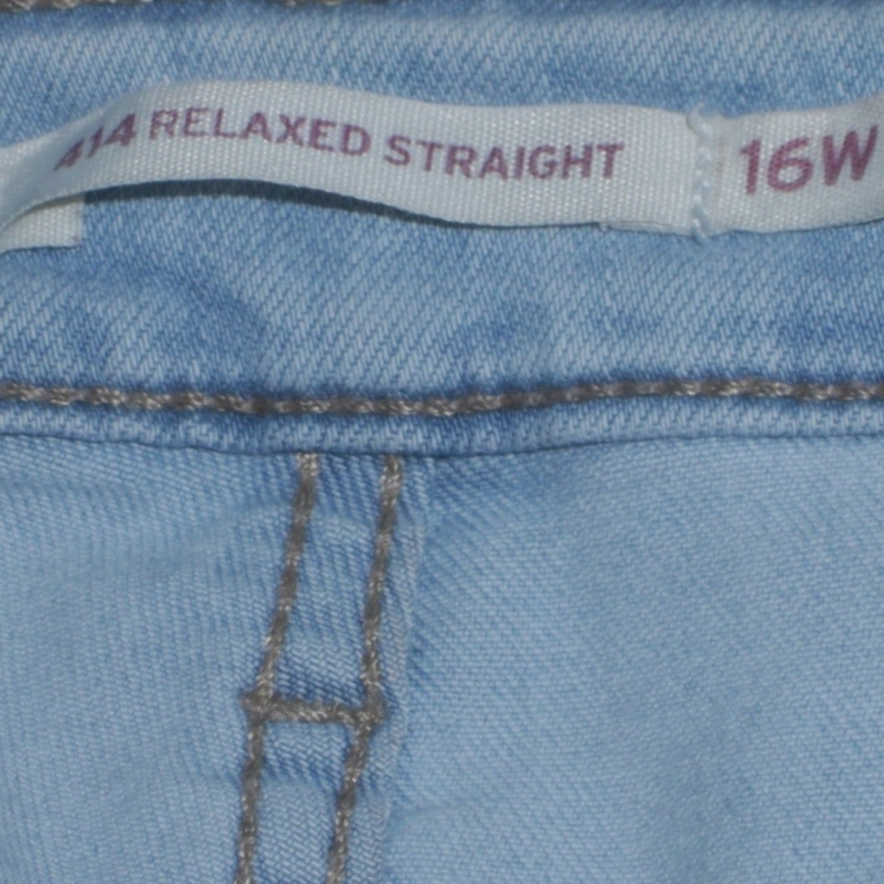 Levi's Women's Blue 414 Relaxed Straight Jeans Size 16 Plus