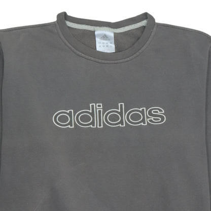 Adidas Men's Grey XL Pullover Logo Sweatshirt