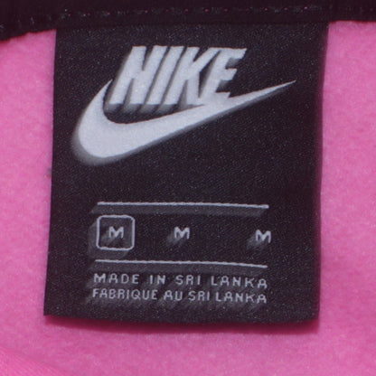 Nike Womens Pink Pullover Hoodie Medium Graphic Logo Jumper