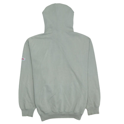 Lonsdale Men's Beige Pullover Hoodie L Embroidered Logo Fleece