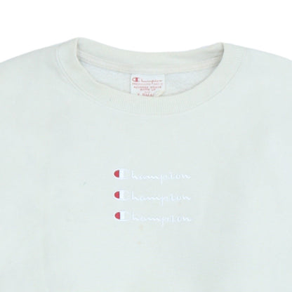 Champion Women's White XS Reverse Weave Crew Neck Sweatshirt