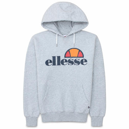 Ellesse Womens Grey Hoodie UK 10 Pullover Logo Cotton Blend