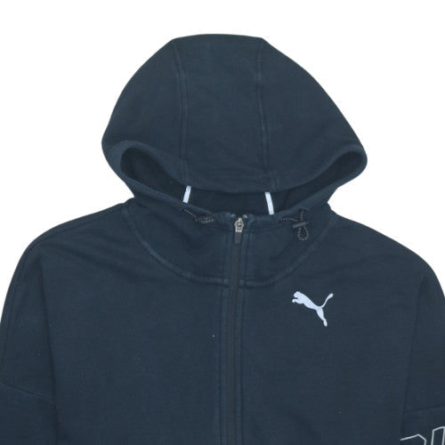 Puma Women Black Size 12 Full Zip Hoodie Sweatshirt