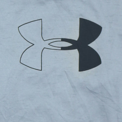 Under Armour Boys Grey Pullover Hoodie Size Medium ColdGear Logo Top