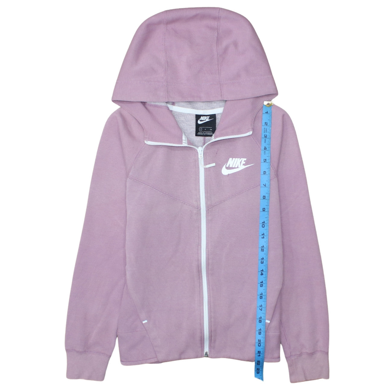 Nike Womens Pink Full Zip Hoodie Small Cotton Blend Sportswear